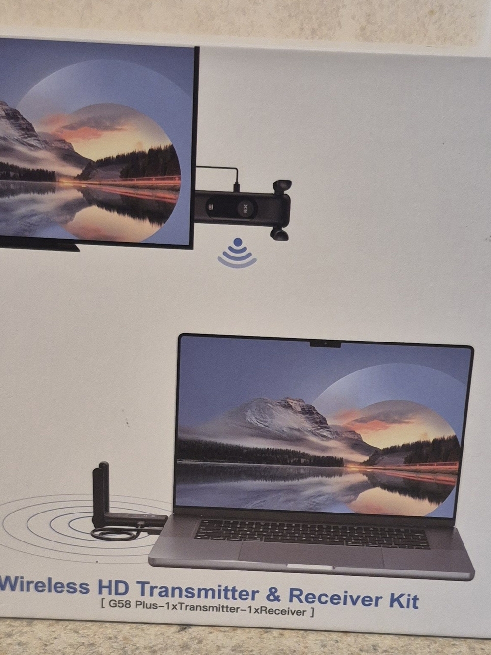 Wireless HD Transmitter & Receiver Kit [ G58 Plus-1TX-1RX ]. New in box